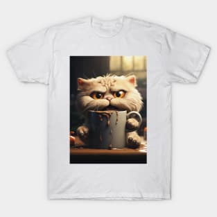 Funny Cat Drinking T-Shirt